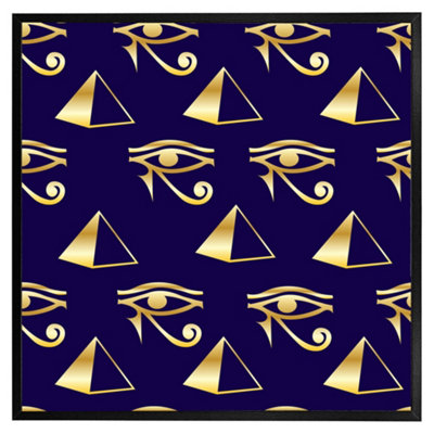 Andrew Lee Gold Pyramid & Eye Of Horus (Picutre Frame) / 16X16" / White from B&Q