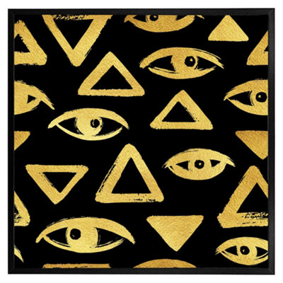 Andrew Lee Eyes & Pyramids (Picutre Frame) / 30X30" / Oak from B&Q