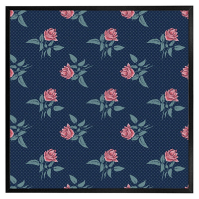 Andrew Lee Roses & Spots Print (Picutre Frame) / 24X24" / White from B&Q