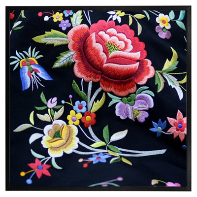 Andrew Lee Vibrant Flowers (Picutre Frame) / 30X30" / Black from B&Q