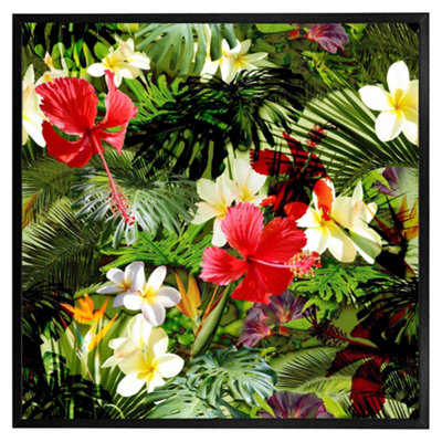 Andrew Lee Tropical Foliage (Picutre Frame) / 30X30" / Oak from B&Q