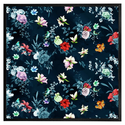 Andrew Lee Roses & Other Bright Flowers (Picutre Frame) / 20X20" / Brown