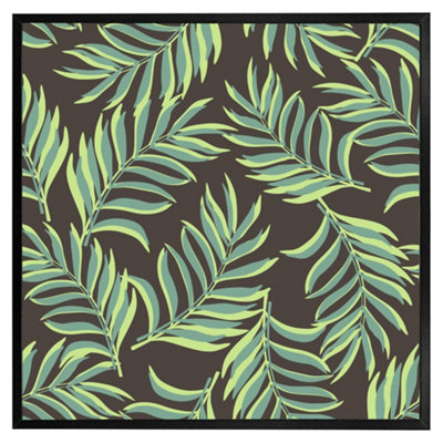 Andrew Lee Green Palm Leaves (Picutre Frame) / 16X16" / Brown from B&Q