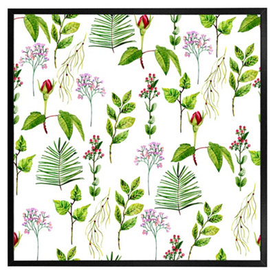 Andrew Lee Selection Of Laves & Flowers (Picutre Frame) / 16X16" / Oak from B&Q