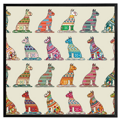 Andrew Lee Egyptian Cats (Picutre Frame) / 12X12" / Brown from B&Q