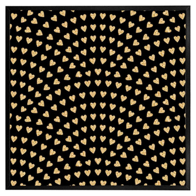 Andrew Lee Geometric Glitter Love Hearts (Picutre Frame) / 12X12" / White from B&Q