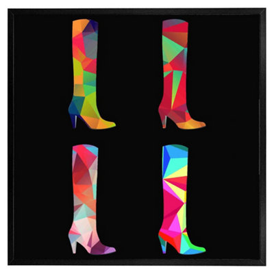 Andrew Lee Geometric Boots (Picutre Frame) / 24X24" / Oak from B&Q