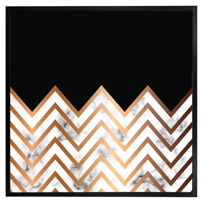 Andrew Lee Marble Zig Zag Pattern (Picutre Frame) / 30X30" / Grey from B&Q