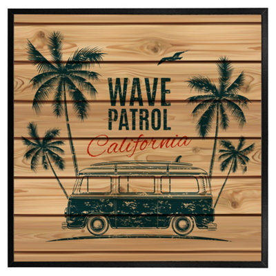 Andrew Lee California Wave Patrol (Picutre Frame) / 30X30" / Grey from B&Q
