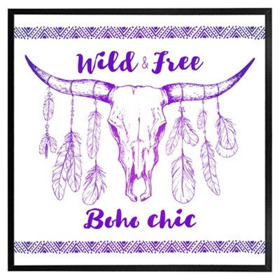 Andrew Lee Boho Chic Native American (Picutre Frame) / 30X30" / White from B&Q