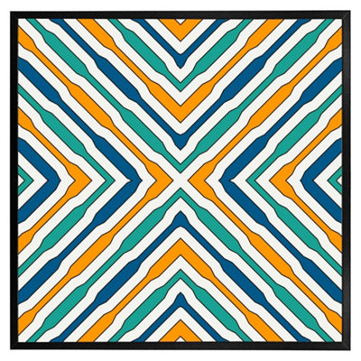 Andrew Lee Ethnic Geometric Figures (Picutre Frame) / 20X20" / Black from B&Q