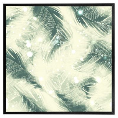 Andrew Lee Feathers Fantastic Birds With Decorative Ornaments (Picutre Frame) / 30X30" / White from B&Q