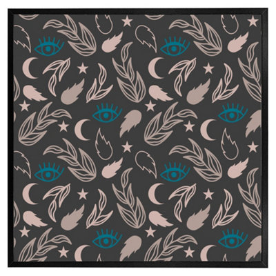 Andrew Lee Floral Magic Eyes (Picutre Frame) / 12X12" / Brown from B&Q