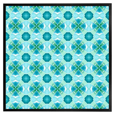Andrew Lee Green Cool Boho Chic Summer (Picutre Frame) / 30X30" / White from B&Q