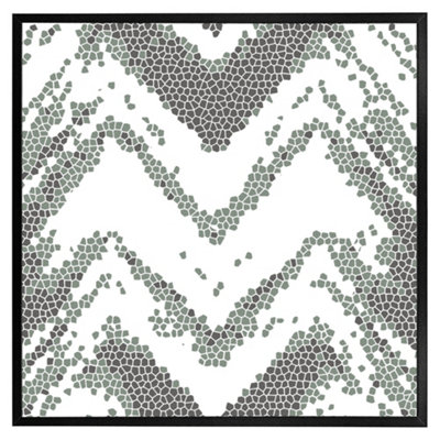 Andrew Lee Grunge Lines (Picutre Frame) / 24X24" / White from B&Q