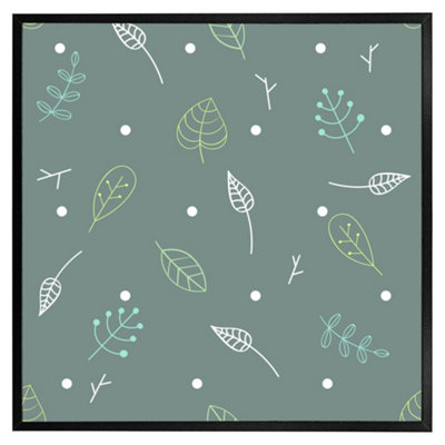Andrew Lee Hand Drawn Leaves (Picutre Frame) / 30X30" / White from B&Q