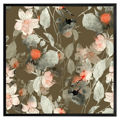 Andrew Lee Imprint Fantastic Paint Bouquet (Picutre Frame) / 24X24" / Black from B&Q