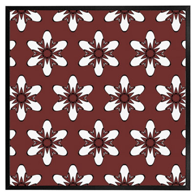 Andrew Lee Modern Decorative Floral Pattern (Picutre Frame) / 30X30" / Grey from B&Q
