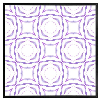 Andrew Lee Purple Brilliant Boho (Picutre Frame) / 16X16" / Grey from B&Q