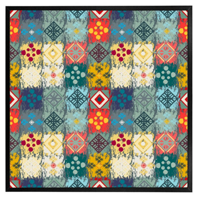 Andrew Lee Tribal Art Boho (Picutre Frame) / 24X24" / Oak from B&Q