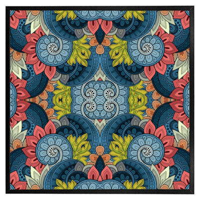 Andrew Lee Tribal Pattern Ethnic (Picutre Frame) / 24X24" / Brown from B&Q