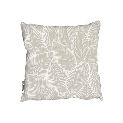 Andrew Lee Beige Leaves (Cushion) / 60Cm X 60Cm from B&Q