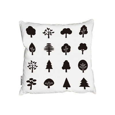 Andrew Lee Tree Silhouette Illustrations (Cushion) / 45Cm X 45Cm from B&Q