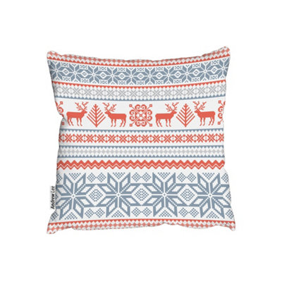 Andrew Lee Christmas Background With Deer (Cushion) / 60Cm X 60Cm from B&Q