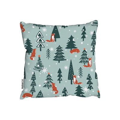 Andrew Lee Fir-Trees Snow (Cushion) / 60Cm X 60Cm from B&Q