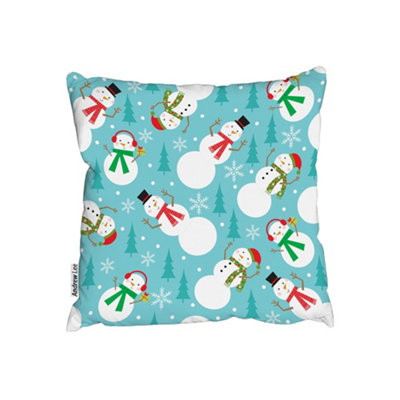 Andrew Lee Snowman Seamless Pattern Design (Cushion) / 60Cm X 60Cm from B&Q