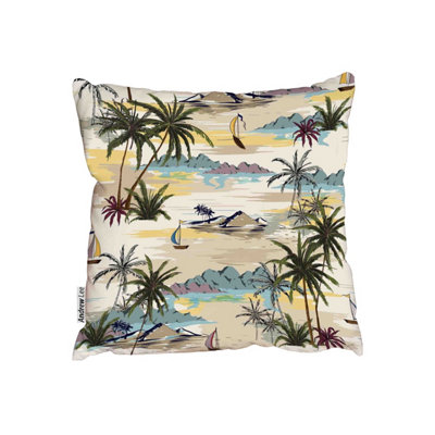 Andrew Lee Cushions Vintage Beautiful Island (Cushion) / 45Cm X 45Cm from B&Q