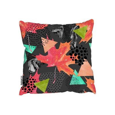 Andrew Lee CushionsAbstract Autumn Geometric Leaf (Cushion) / 60Cm X 60Cm from B&Q