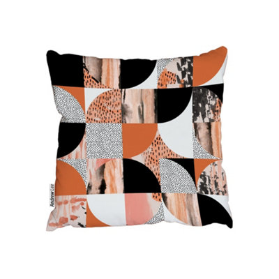 Andrew Lee CushionsGeometric Semicircles & Squares (Cushion) / 60Cm X 60Cm from B&Q