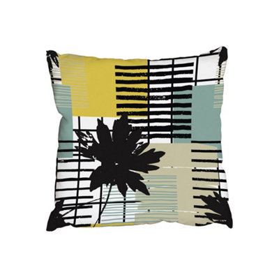 Andrew Lee CushionsStripes And Leaves (Cushion) / 60Cm X 60Cm from B&Q
