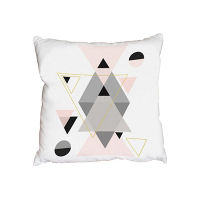 Andrew Lee CushionsPink And Grey Shapes (Cushion) / 60Cm X 60Cm from B&Q