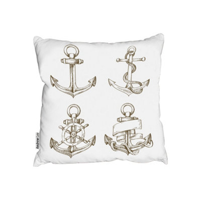 Andrew Lee CushionsDrawn Anchors (Cushion) / 45Cm X 45Cm from B&Q