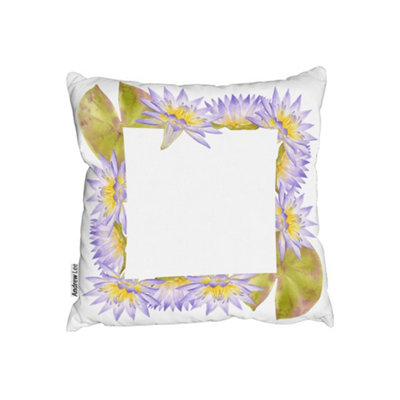 Andrew Lee CushionsGold & Purple Flowers (Cushion) / 45Cm X 45Cm from B&Q