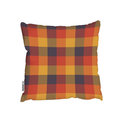 Andrew Lee CushionsTartan Autumn Plaid Trendy Tiles (Cushion) / 60Cm X 60Cm from B&Q
