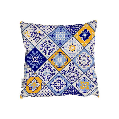 Andrew Lee CushionsTurkish Style. Azulejos Tiles (Cushion) / 45Cm X 45Cm from B&Q