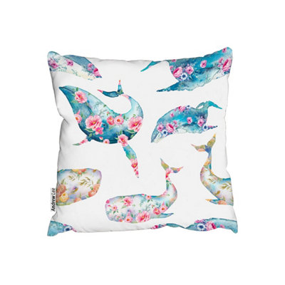 Andrew Lee CushionsWhale With Flowers (Cushion) / 60Cm X 60Cm from B&Q