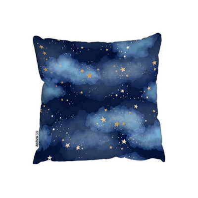 Andrew Lee CushionsDark Blue Sky With Gold Foil Constellations (Cushion) / 45Cm X 45Cm from B&Q