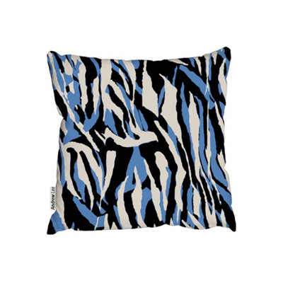 Andrew Lee Abstract Zebra Skin (Cushion) / 45Cm X 45Cm from B&Q