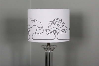 Andrew Lee Line Drawing Of Trees (Ceiling & Lamp Shade) / 45Cm X 26Cm / Ceiling Shade from B&Q