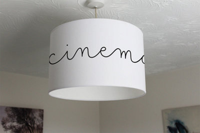 Andrew Lee Text Cinema (Ceiling & Lamp Shade) / 45Cm X 26Cm / Ceiling Shade from B&Q