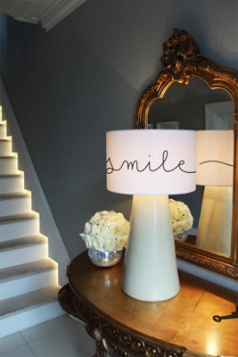 Andrew Lee Text Smile (Ceiling & Lamp Shade) / 45Cm X 26Cm / Lamp Shade from B&Q