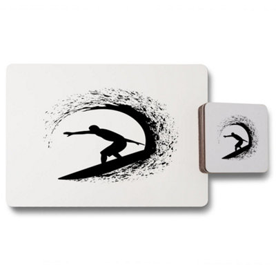 Andrew Lee Surfer Silhouette (Placemat & Coaster Set) / Default Title from B&Q