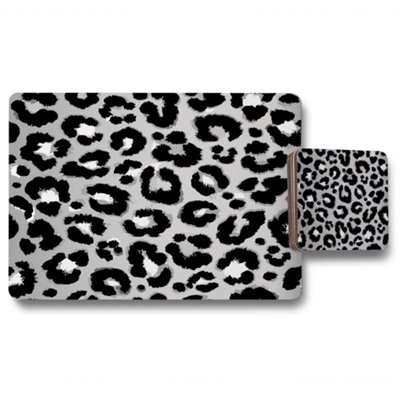 B&Q -  Silver Leopard Print (Placemat & Coaster Set) / Default Title