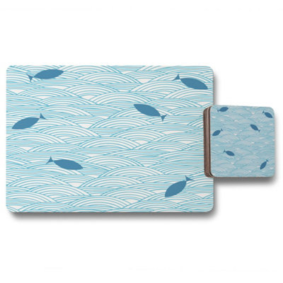 Andrew Lee Waves & Fish (Placemat & Coaster Set) / Default Title from B&Q