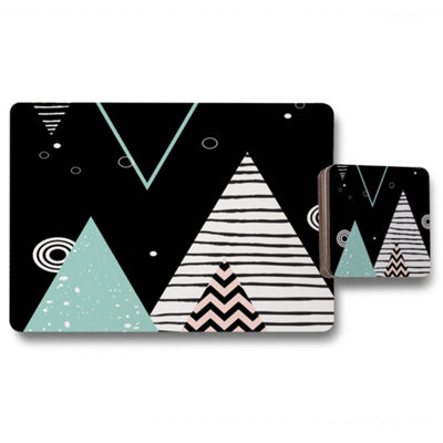 Andrew Lee TrianglesCircles & Zig Zag Patterns (Placemat & Coaster Set) / Default Title from B&Q
