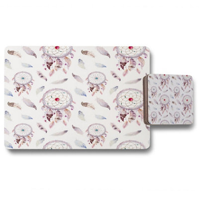 Andrew Lee Dreamcatcher And Feather Pattern (Placemat & Coaster Set) / Default Title from B&Q